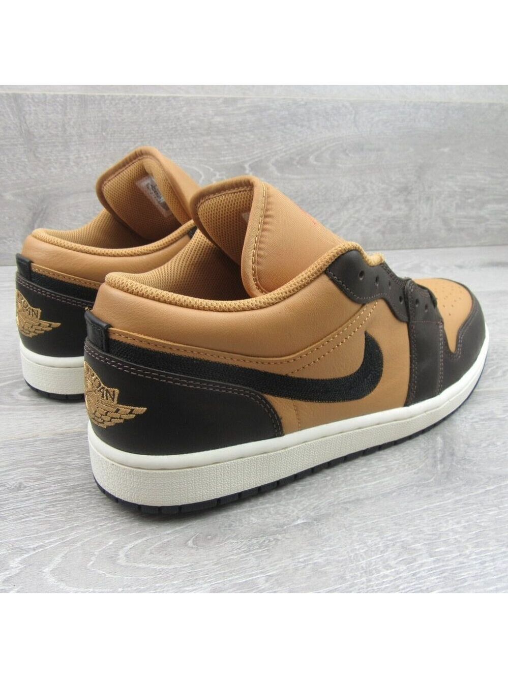 Air Jordan 1 Low SE Sneakers Mens Size 10.5 Flax Baroque Brown NEW - Picture 7 of 14